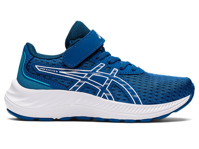 Asics PRE EXCite 9 Športne Superge Otroški Modre Bele | SI5151-418