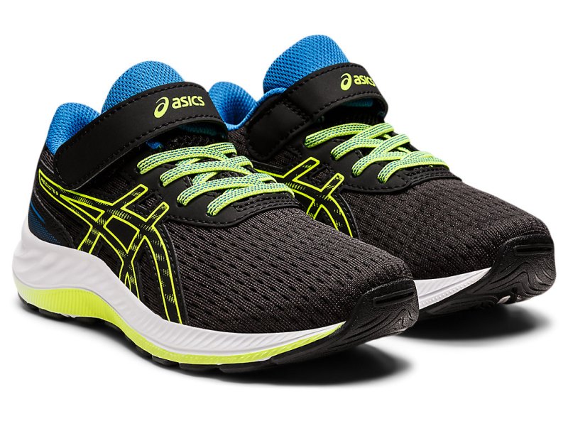 Asics PRE EXCite 9 Športne Superge Otroški Črne Zelene | SI5447-526