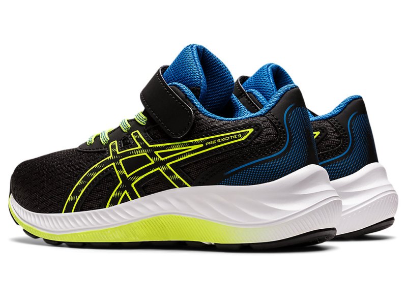 Asics PRE EXCite 9 Športne Superge Otroški Črne Zelene | SI5447-526