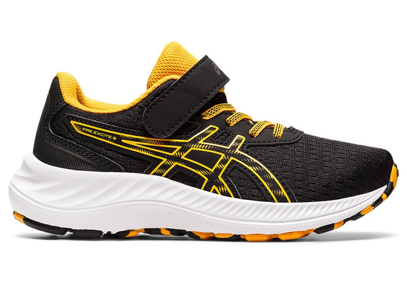 Asics PRE EXCite 9 Športne Superge Otroški Črne Rumene | SI8543-576