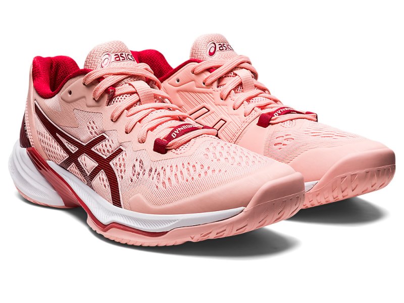 Asics Sky Elite FF 2 Odbojkarski Čevlji Ženske Roza Temno Rdeče | SI3247-990