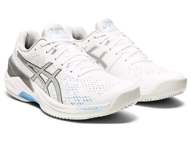 Asics Sky Elite FF Odbojkarski Čevlji Ženske Bele Srebrne | SI7082-269