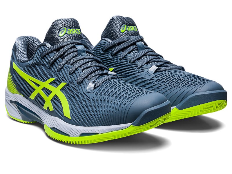 Asics Solution Speed FF 2 Clay Teniški Copati Moški Sive Modre Zelene | SI2828-750