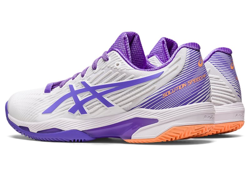 Asics Solution Speed FF 2 Clay Teniški Copati Ženske Bele Vijolične | SI7509-608