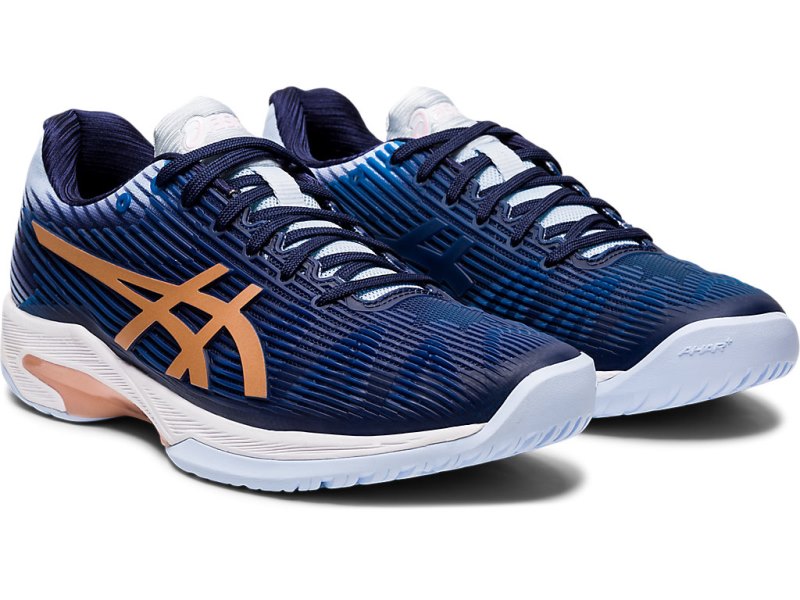 Asics Solution Speed FF Teniški Copati Ženske Temno Modre Roza Zlate | SI7289-731