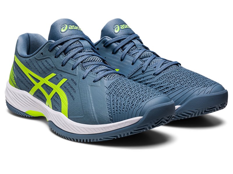 Asics Solution Swift FF Clay Teniški Copati Moški Sive Modre Zelene | SI5307-280