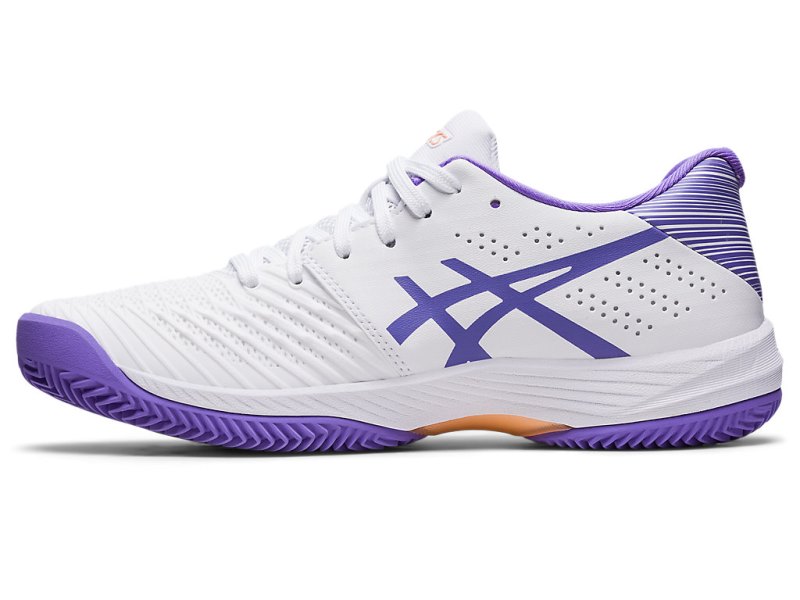 Asics Solution Swift FF Clay Teniški Copati Ženske Bele Vijolične | SI6423-565