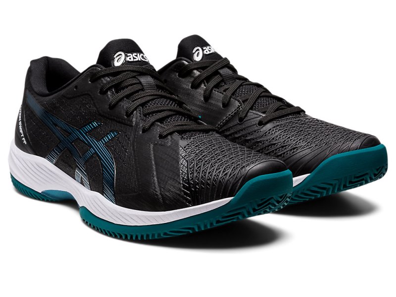 Asics Solution Swift FF Clay Teniški Copati Moški Črne Svetlo Modre Temno Zelene | SI7748-416