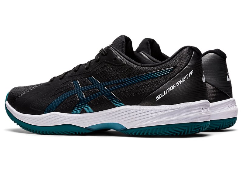 Asics Solution Swift FF Clay Teniški Copati Moški Črne Svetlo Modre Temno Zelene | SI7748-416