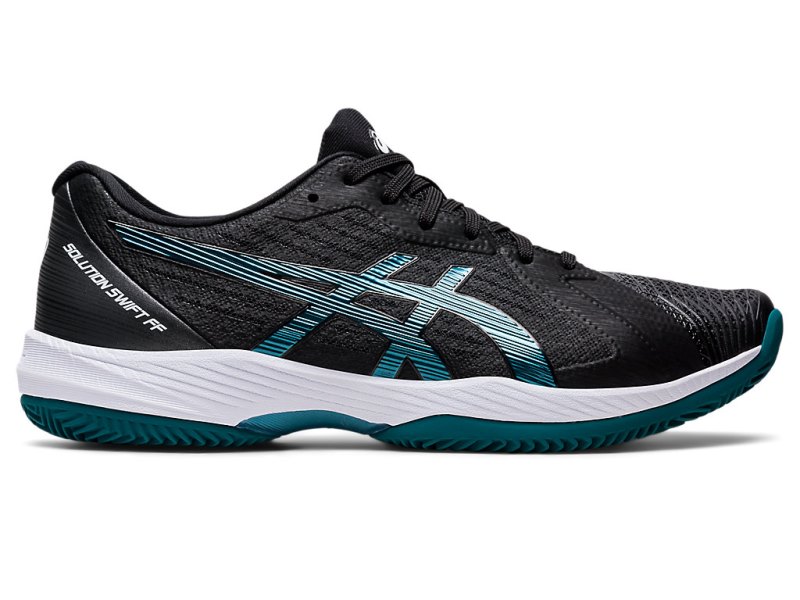 Asics Solution Swift FF Clay Teniški Copati Moški Črne Svetlo Modre Temno Zelene | SI7748-416