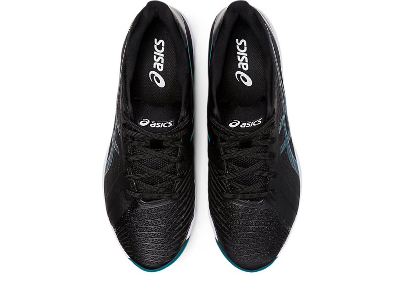 Asics Solution Swift FF Teniški Copati Moški Črne Svetlo Modre Temno Zelene | SI1168-219