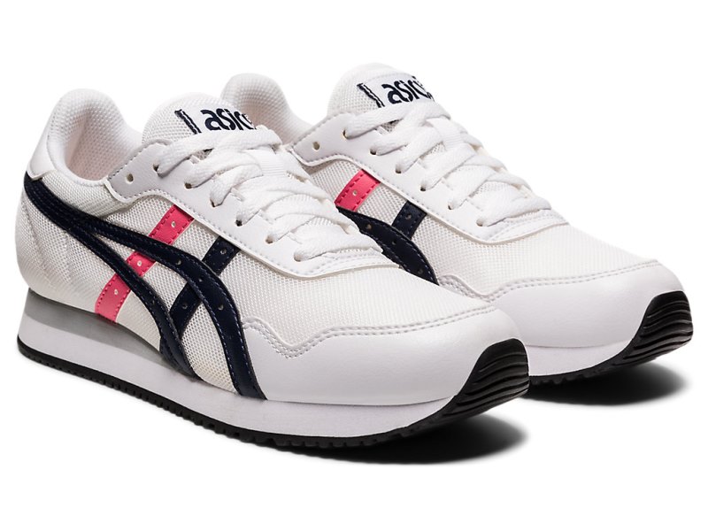 Asics Tiger Runner Superge Ženske Bele Črne | SI6023-117