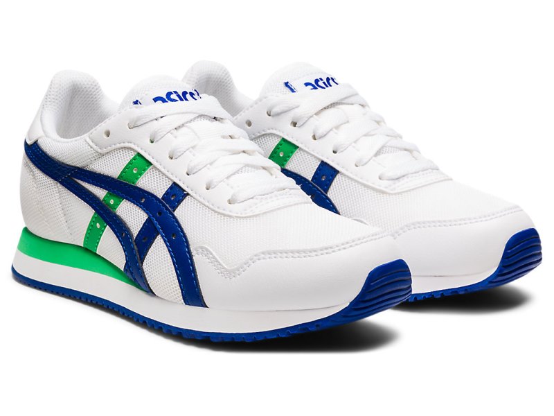 Asics Tiger Runner Tekaški Čevlji Otroški Bele Modre | SI7337-679