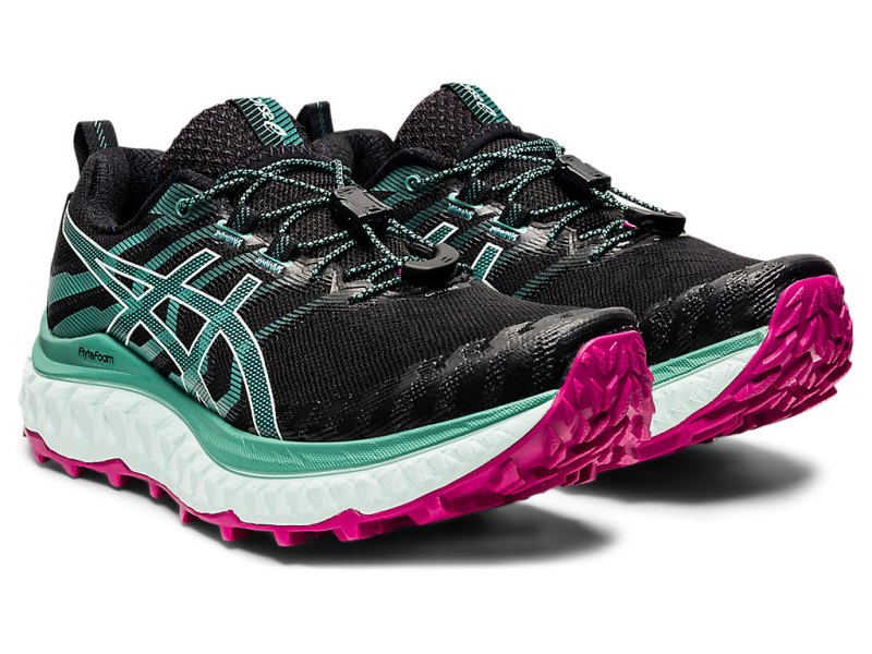 Asics Trabuco Max Tekaški Čevlji Ženske Črne Svetlo Modre | SI3597-293