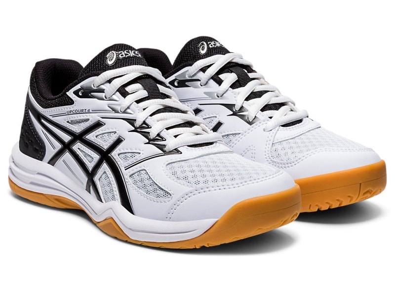 Asics Upcourt 4 Športne Superge Otroški Bele Črne | SI9624-145