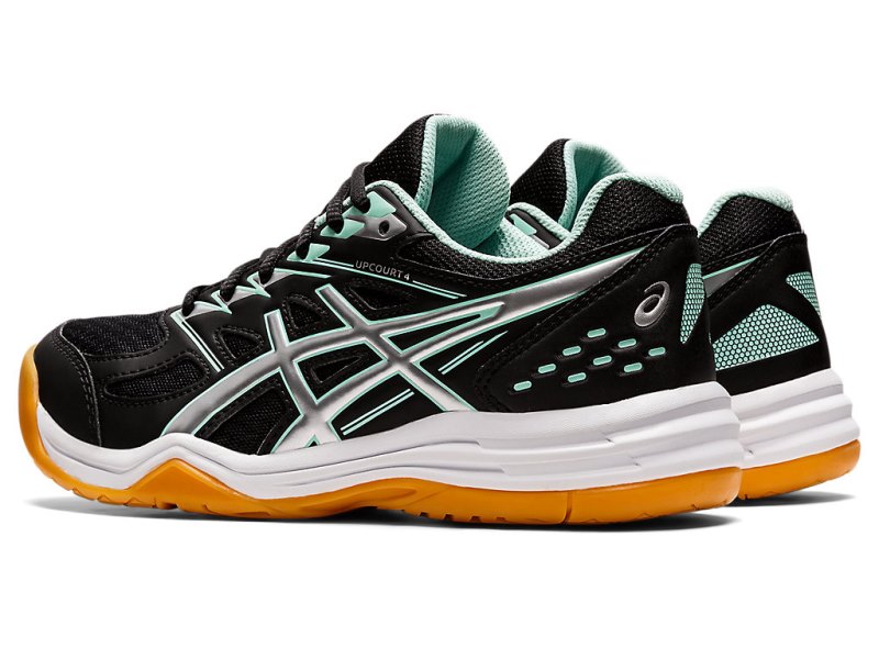 Asics Upcourt 4 Športne Superge Otroški Črne Svetlo Zelene | SI6228-619