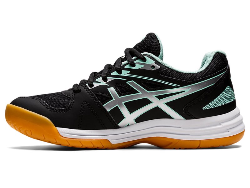 Asics Upcourt 4 Športne Superge Otroški Črne Svetlo Zelene | SI6228-619