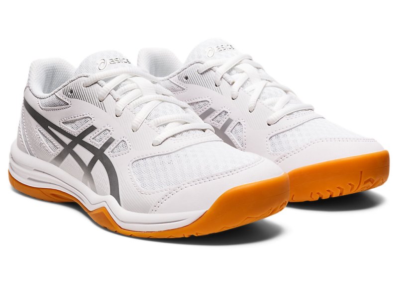 Asics Upcourt 5 Športne Superge Otroški Bele Srebrne | SI8863-336