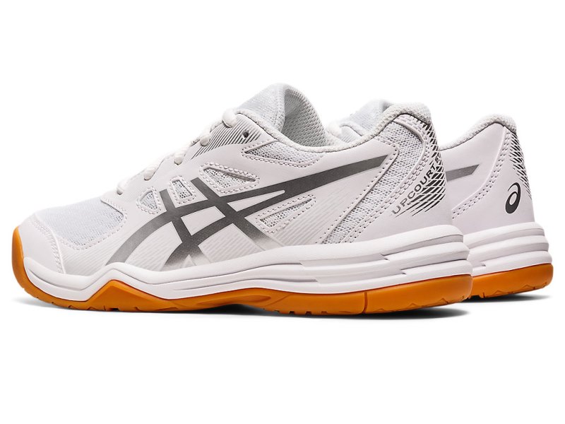 Asics Upcourt 5 Športne Superge Otroški Bele Srebrne | SI8863-336