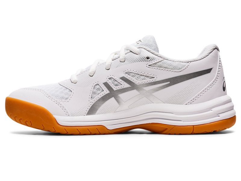 Asics Upcourt 5 Športne Superge Otroški Bele Srebrne | SI8863-336